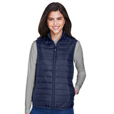 Core 365® Ladies' Prevail Packable Puffer Vest Imprinted with Logo (Q719622)