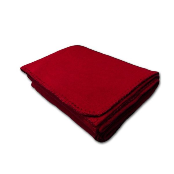 Custom 50" x 60" Whipstitch Fleece Blanket Maroon (Q725111) fleece