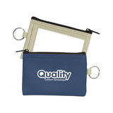 Coin Pouch w/ ID Window and Split Ring  Imprinted with Logo (Q730511)