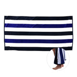 35 x 70 20 Lbs. Velour Cabana Stripe Towel Imprinted with Logo (Q736211)