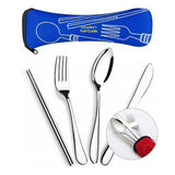 4 Pieces Set Cutlery With Neoprene Case  Imprinted with Logo (Q738011)