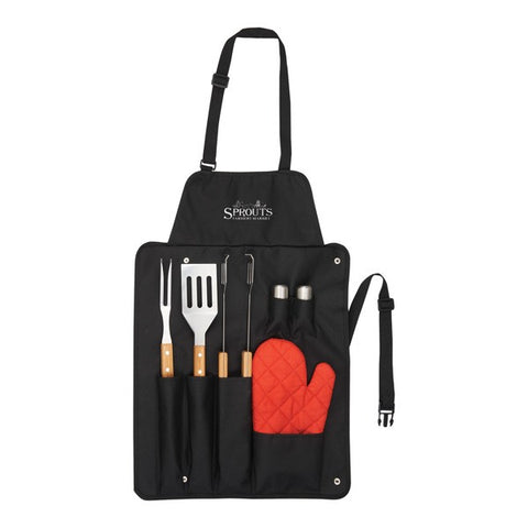 BBQ Now Aprons And 7 Piece BBQ Set (Q741911)