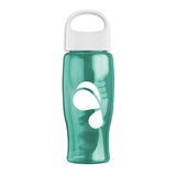 27 Oz. Poly-Pure Transparent Bottle - Oval Crest Lid Imprinted with Logo (Q742722)