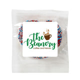 Chocolate Covered Pretzel Knot Imprinted with Logo (Q745611)
