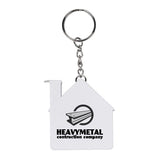 3' House Tape Measures Key Chains Imprinted with Logo (Q747911)