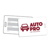 Small Luggage Tag with Write-On Back Imprinted with Logo (Q752245)