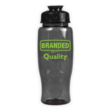 Poly-Pure Transparent Bottle - Flip Lid (27 oz) Imprinted with Logo (Q75939)