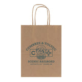 Natural Kraft Shopping Bags Imprinted with Logo (Q760911)