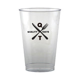 14 Oz. Clear Hard Plastic Cup Imprinted with Logo (Q762211)