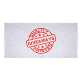 Loop Terry White Beach Towel Imprinted with Logo (Q764211)