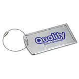Prestige Brushed Metal Luggage Bag Tag Imprinted with Logo (Q76450)