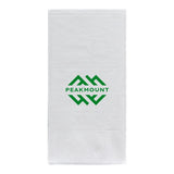 White Dinner Napkins Imprinted with Logo (Q777622)