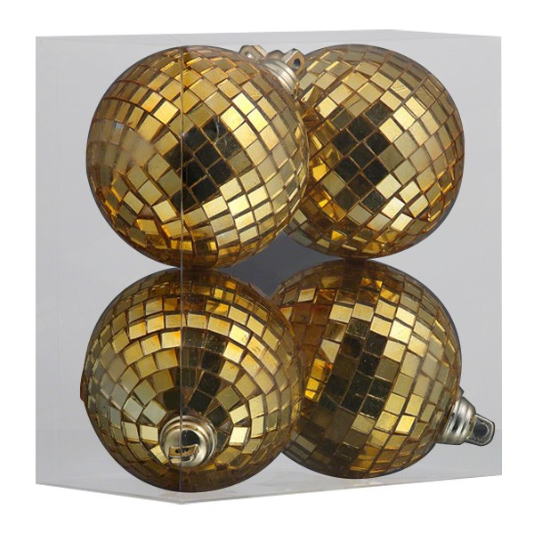 Custom 2.4" Gold Mirror Ball Ornaments (Q782911) Ornaments with Logo