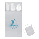 Almost Linen™ Pocket Napkin - White Imprinted with Logo (Q787622)