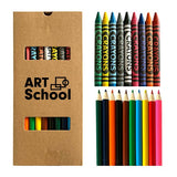 19 Piece Crayon And Pencil Set Imprinted with Logo (Q814522)