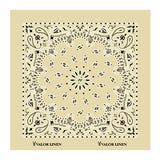 22 In Traditional USA Paisleys Bandana - Beige Imprinted with Logo (Q816522)