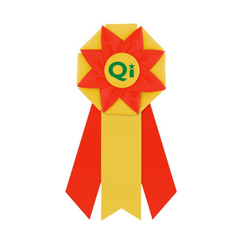 4.5" Rosette 3 Streamer Middle Dovetail Ribbons (Q818811)