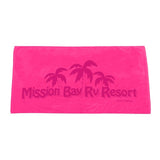 30 x 60 11Lb. Velour Hemmed Beach Towels Imprinted with Logo (Q819011)