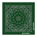 22 In Traditional USA Paisleys Bandana - Hunter-Green Imprinted with Logo (Q826522)