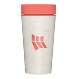12 Oz. Circular Cup Travel Mug - Sunset Coral Imprinted with Logo (Q827522)