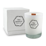 14 Oz. White Glossy Candle With LUX Box Imprinted with Logo (Q831211)