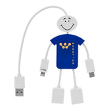 Techmate 3-In-1 Charging Cable & Usb Hub Imprinted with Logo (Q841111)