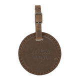 Culver Round Leather Luggage Tag Imprinted with Logo (Q853522)