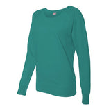 LAT - Women's Slouchy French Terry Pullover Imprinted with Logo (Q865011)