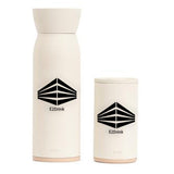 18 Oz. HITCH Bottle W/ 12 Oz. Cup - Natural White Imprinted with Logo (Q888522)