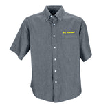Men's Short-Sleeve Hudson Denim Shirts Imprinted with Logo (Q896911)