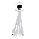 Wolcott LED Back-lit Charging Cable 4CP Imprinted with Logo (Q897422)