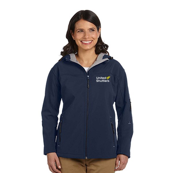 Custom Devon Jones Ladies' Hooded Soft Shell Jacket (Q89865) As low as (Minimum Quantity 24