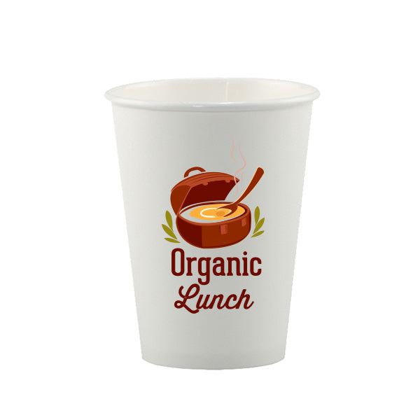 12 Oz. White Digital Paper Cups (Q902211)