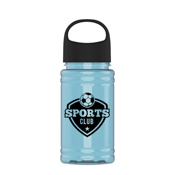 16 Oz. UpCycle Mini RPET Bottle Oval Crest Lid Plastic Sports Bottles  with Logo Q902722 QI
