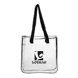 Clear Vinyl Zippered Tote Bag Imprinted with Logo (Q909111)