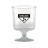 5 Oz. Clear Fluted Digital Plastic Footed Wine Cup Imprinted with Logo (Q912211)