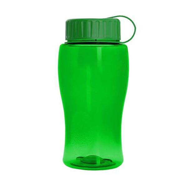 18 Oz. Transparent Bottle - Tethered Lid (Q913722)