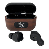 SCX Design® Walnut Wood Wireless Earbuds Imprinted with Logo (Q936622)
