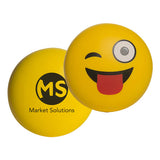 Polyurethane Wink Wink Emoji Squeezies  Imprinted with Logo (Q952411)