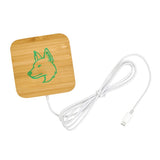 Bamboo Magnet-Hold 15W Wireless Charger Imprinted with Logo (Q965422)