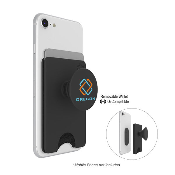Phone Pop Wallet Popsockets Popwallet+ Swappable PopGrip (Black