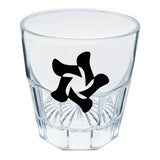 9 Oz. Plastic Fluted Rocks Glass Imprinted with Logo (Q971522)