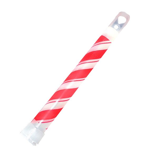 6" Candy Cane Glow Sticks Glow Sticks with Logo Q978511 QI