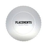 9 Inch Classicware® Clear Plastic Plates - FC Imprinted with Logo (Q986011)
