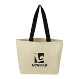10 Oz. Black Canvas Grocery Tote Bag Imprinted with Logo (Q991211)