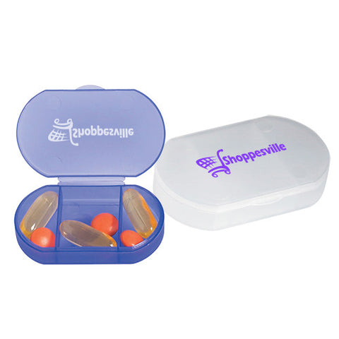 3 Compartment Oval Shaped Pill Holders (Q994411)