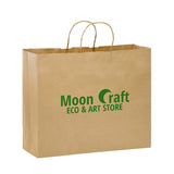 Full Color Twisted Paper Handle Kraft Bags Imprinted with Logo (Q995811)