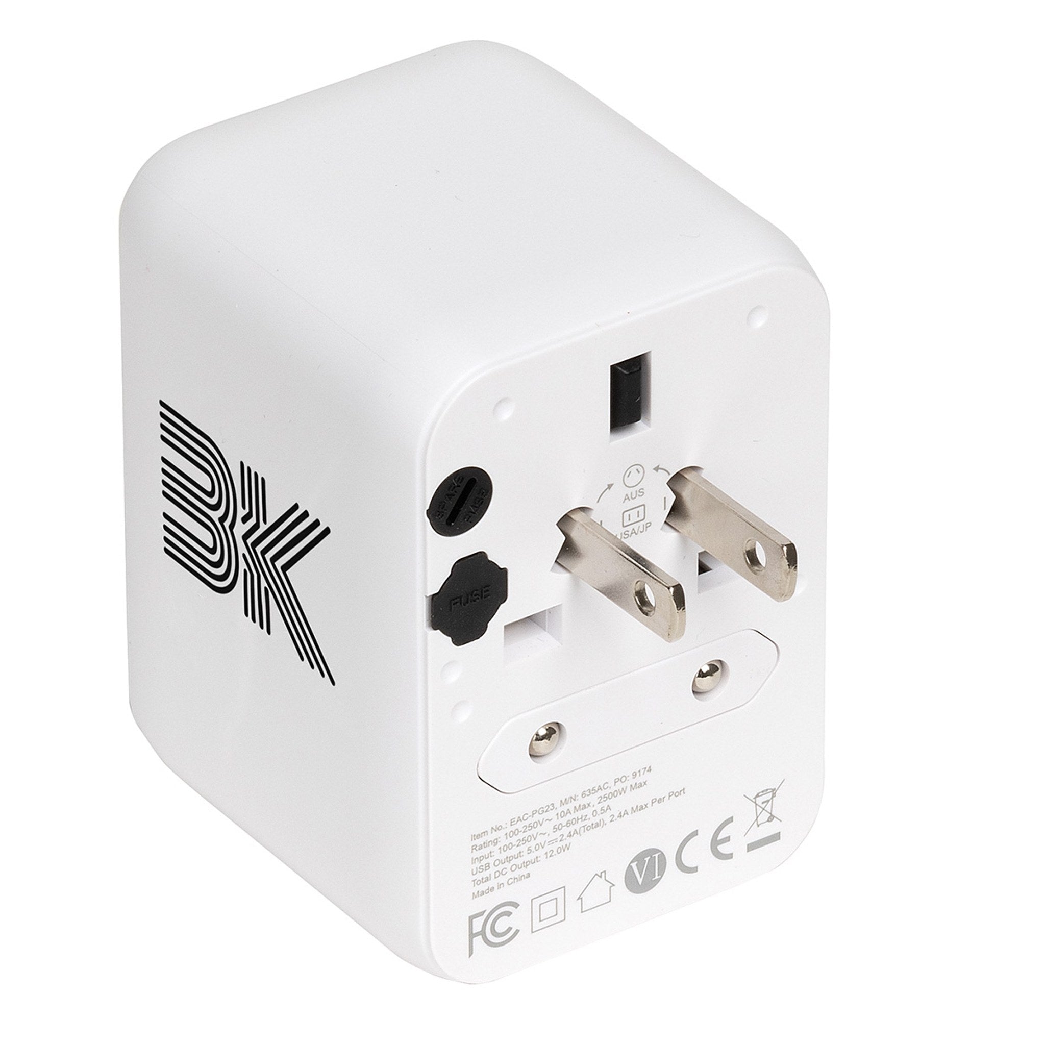 Pegasus Travel Adapter  Imprinted with Logo (Q1000922)