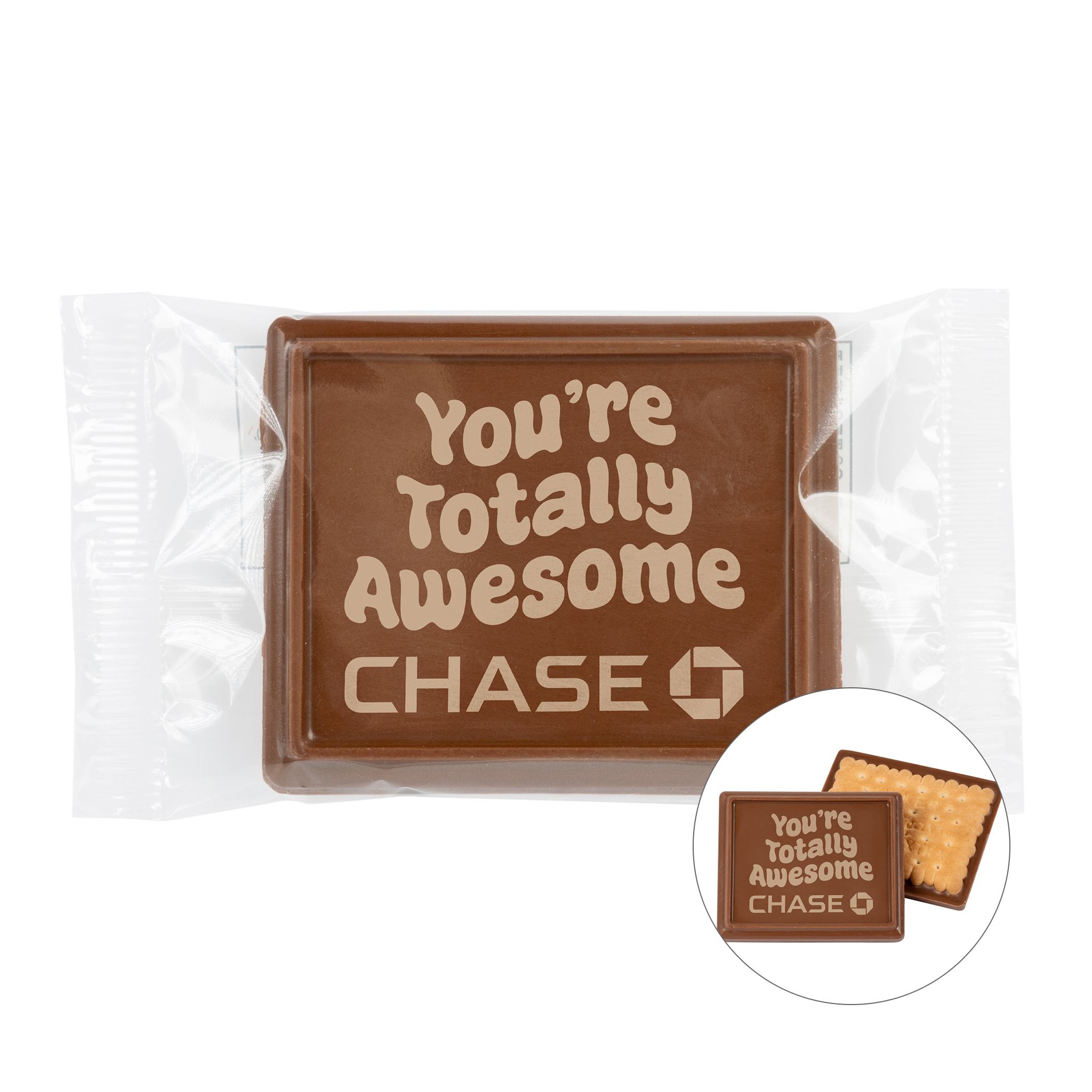 Etched Rectangle Chocolate Cookie (Q102632)