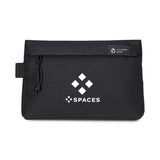 Renew rPET Zippered Pouch - Black  Imprinted with Logo (Q104822)